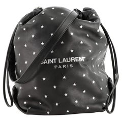 Saint Laurent Teddy Bucket Bag Printed Leather Small