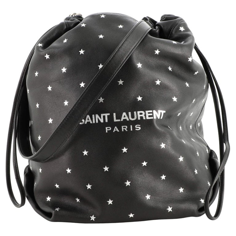 Saint Laurent Teddy Bucket Bag Printed Leather Small For Sale at 1stDibs