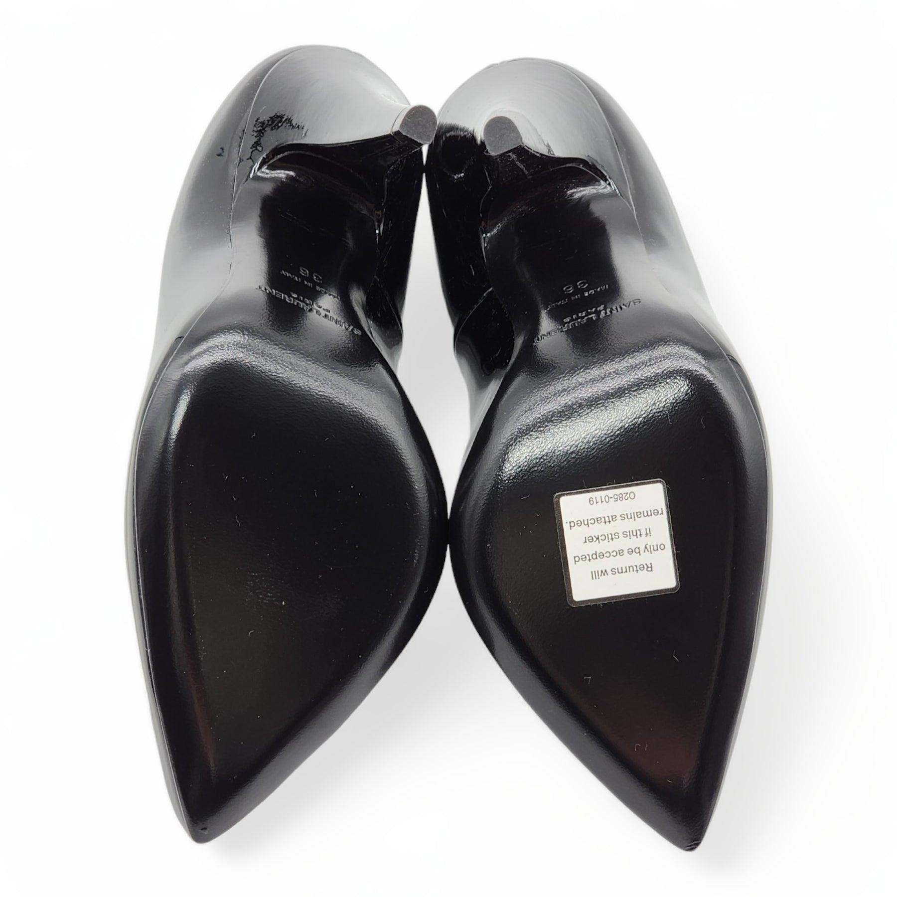 Saint Laurent Escarpins à talons en cuir verni Excellent état - En vente à Los Angeles, CA