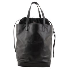 Saint Laurent Teddy Shopping Tote Leather with Canvas