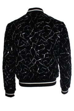 Saint Laurent, Teddy tangle silver bomber jacket 2019