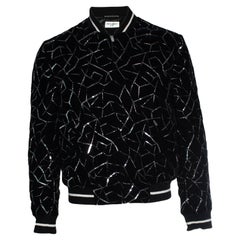 Saint Laurent, Teddy tangle silver bomber jacket 2019