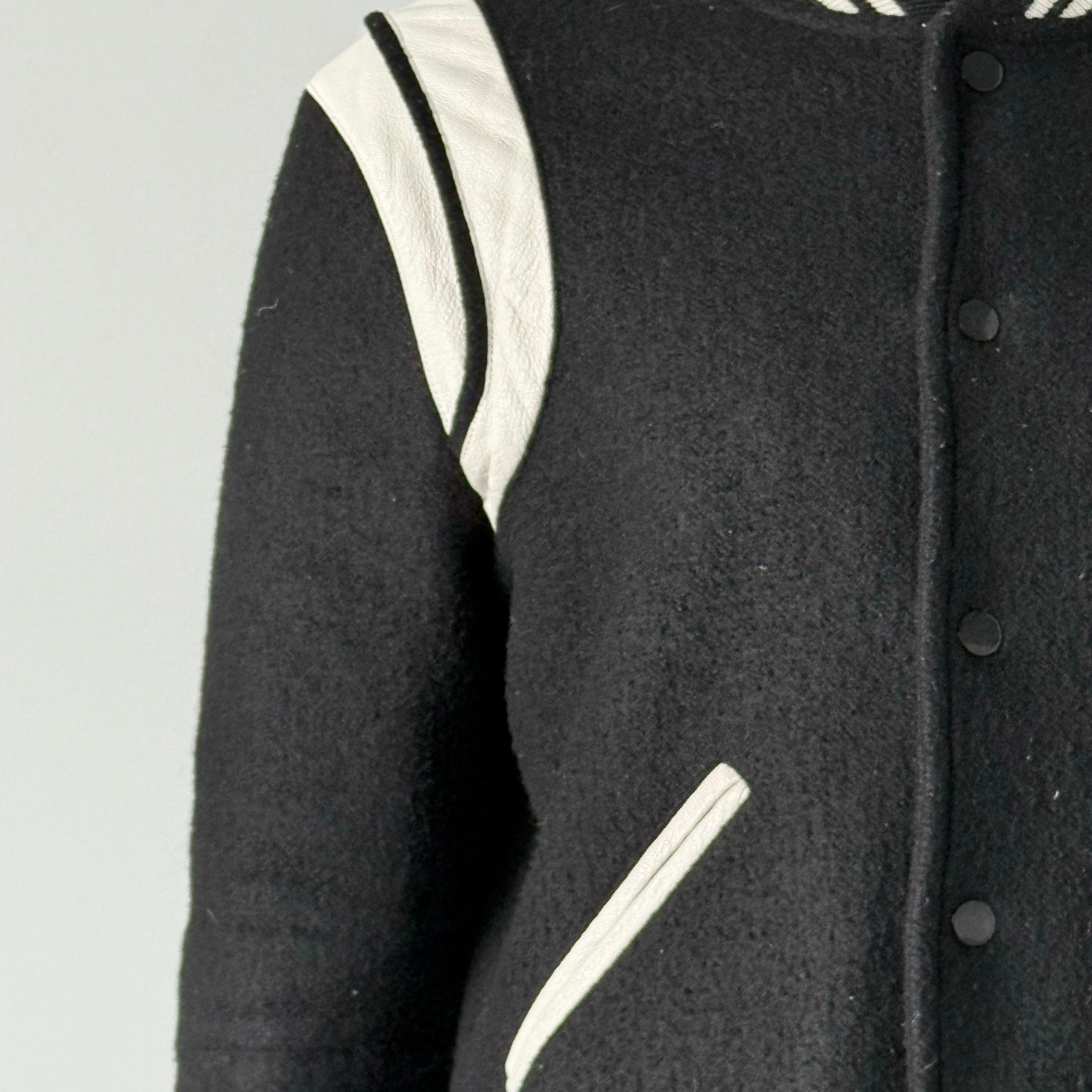 Men's SAINT LAURENT TEDDY VARSITY WOOL BASEBALL MEN Jacket 2021 SIZE S For Sale