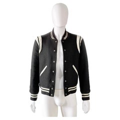 SAINT LAURENT TEDDY VARSITY WOOL Giacca BASEBALL UOMO 2021 TAGLIA S