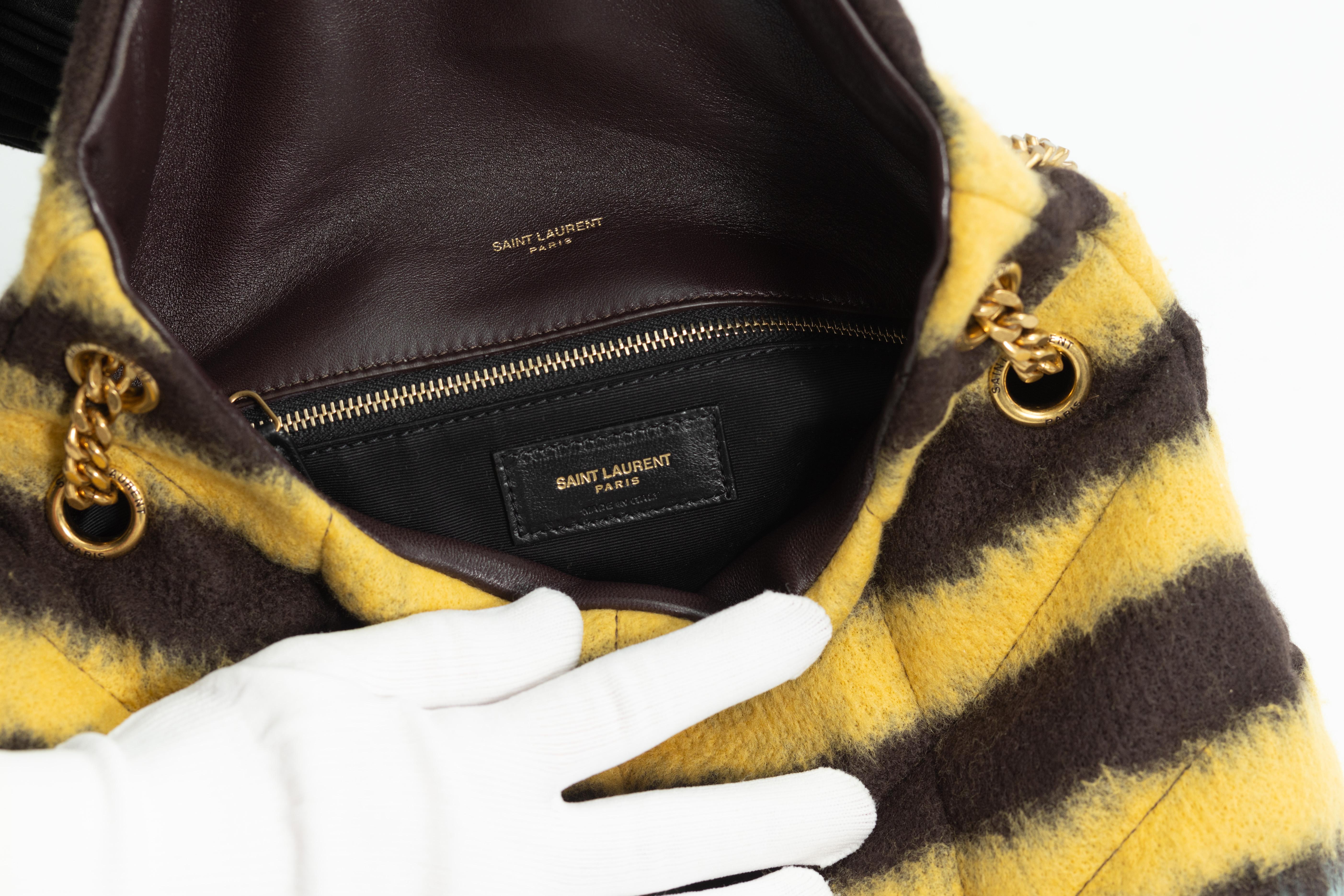 Saint Laurent Tie Dye Yellow Loulou Puffer Bag Small For Sale 8