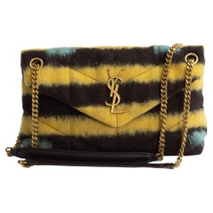 Used Saint Laurent Tie Dye Yellow Small Loulou Puffer Bag