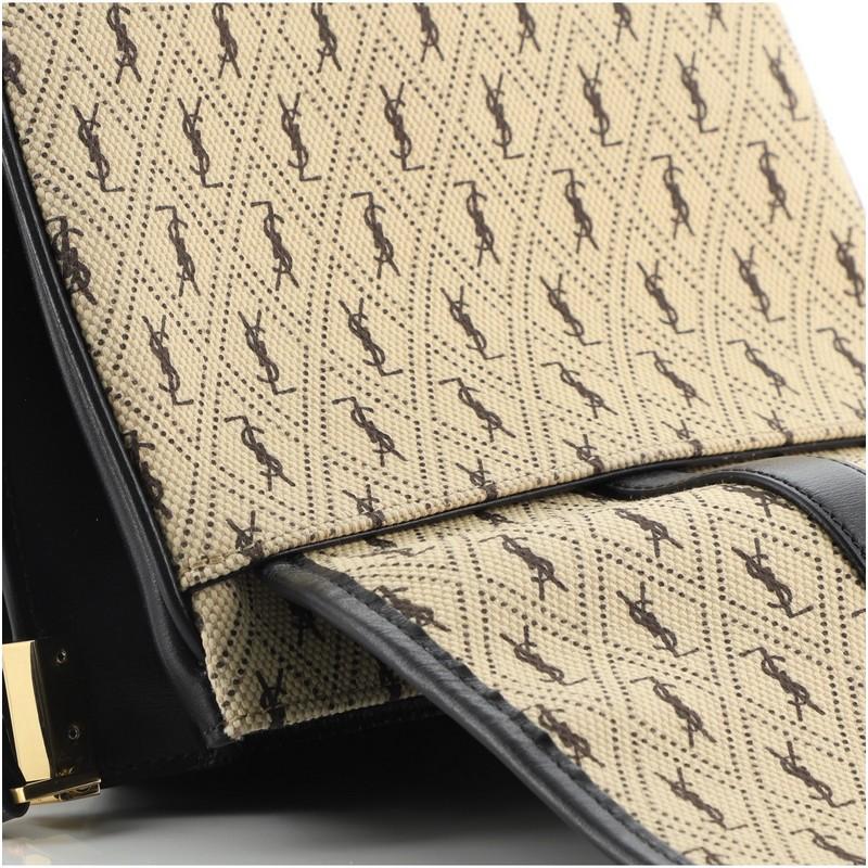 Saint Laurent Top Flap Satchel Monogramm All Over Canvas und Leder Klein 1