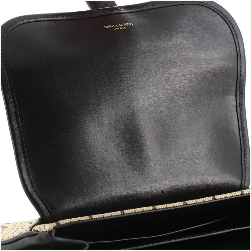 Saint Laurent Top Flap Satchel Monogramm All Over Canvas und Leder Klein 2