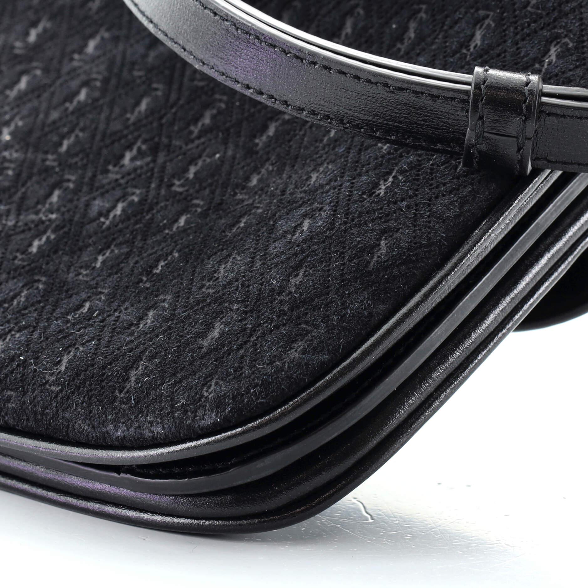 Saint Laurent Top Flap Satchel Monogrammiertes All Over Wildleder Medium 2