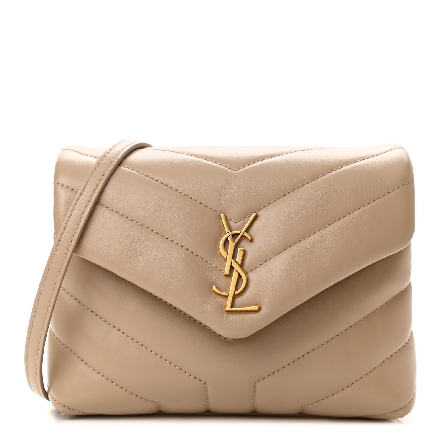 Women's or Men's SAINT LAURENT TOY LOU LOU DARK BEIGE WITH Gold 2021