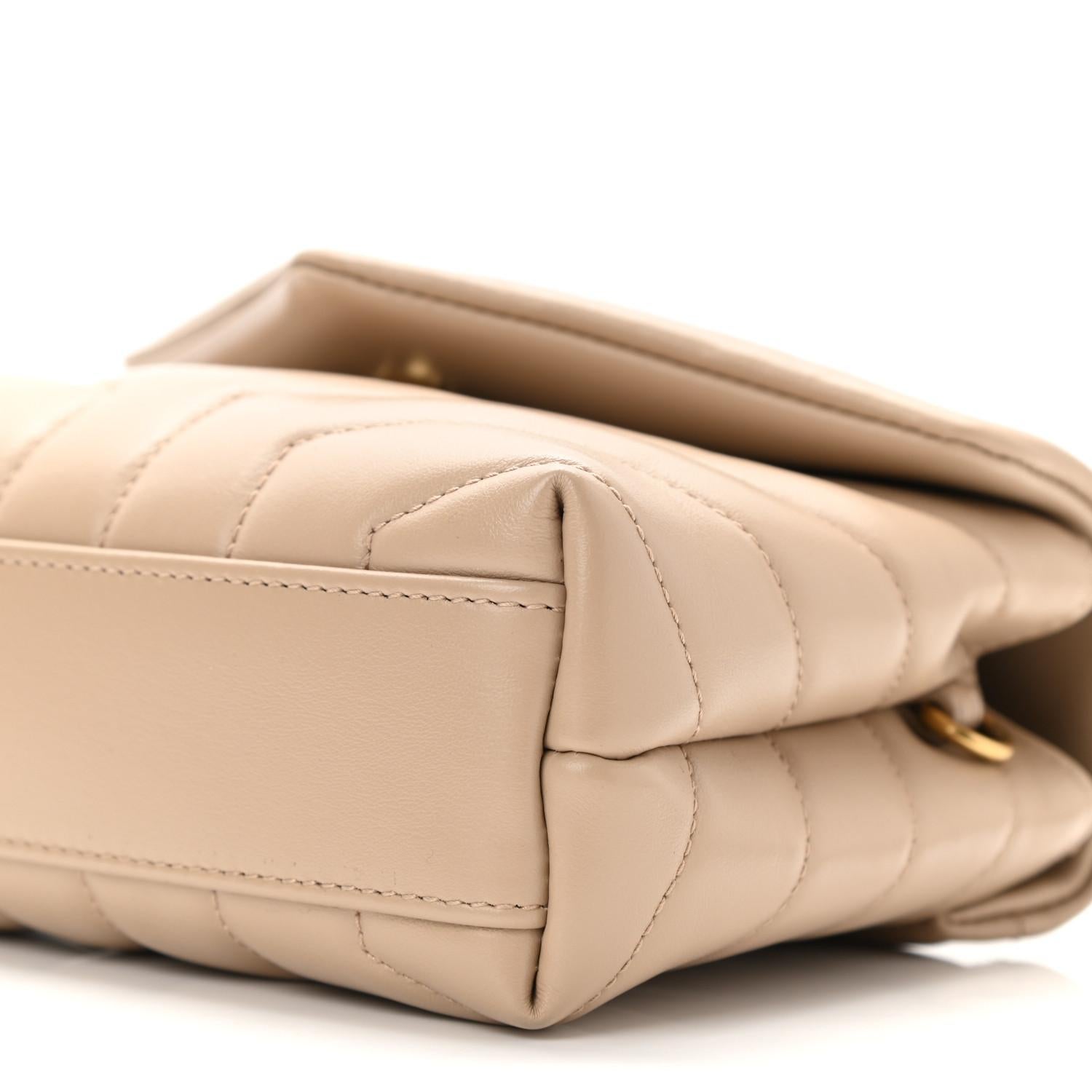 SAINT LAURENT TOY LOU LOU DARK BEIGE WITH Gold 2021 2