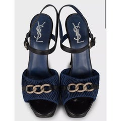 Saint Laurent Tribute Multicolor High Heel Sandals - Size 40