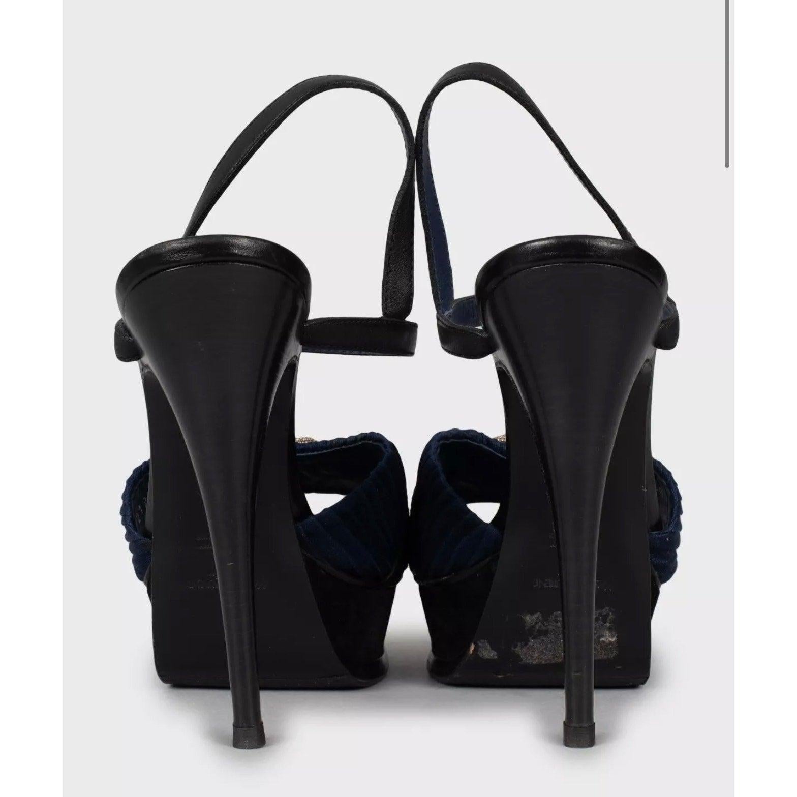 Saint Laurent Tribute Mehrfarbig Hochhackige Sandalen - Größe 40 im Zustand „Gut“ im Angebot in Krakow, PL