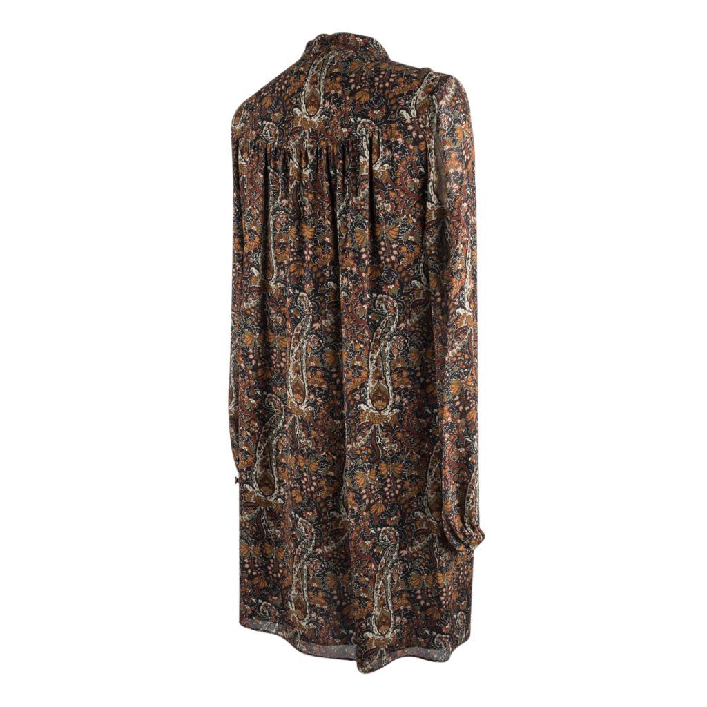 Women's Saint Laurent Tunic / Dress Earth Tone Floral Paisley Print 38 / 6 For Sale