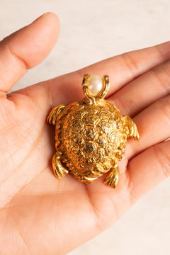Saint Laurent 'turtle' brooch by Yves Saint Laurent circa 1980