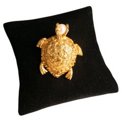 Saint Laurent 'turtle' brooch by Yves Saint Laurent circa 1980