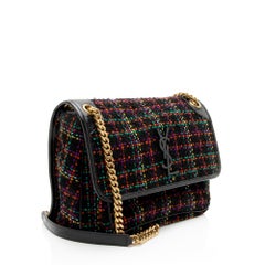 Saint Laurent Tweed Niki Medium Shoulder Bag