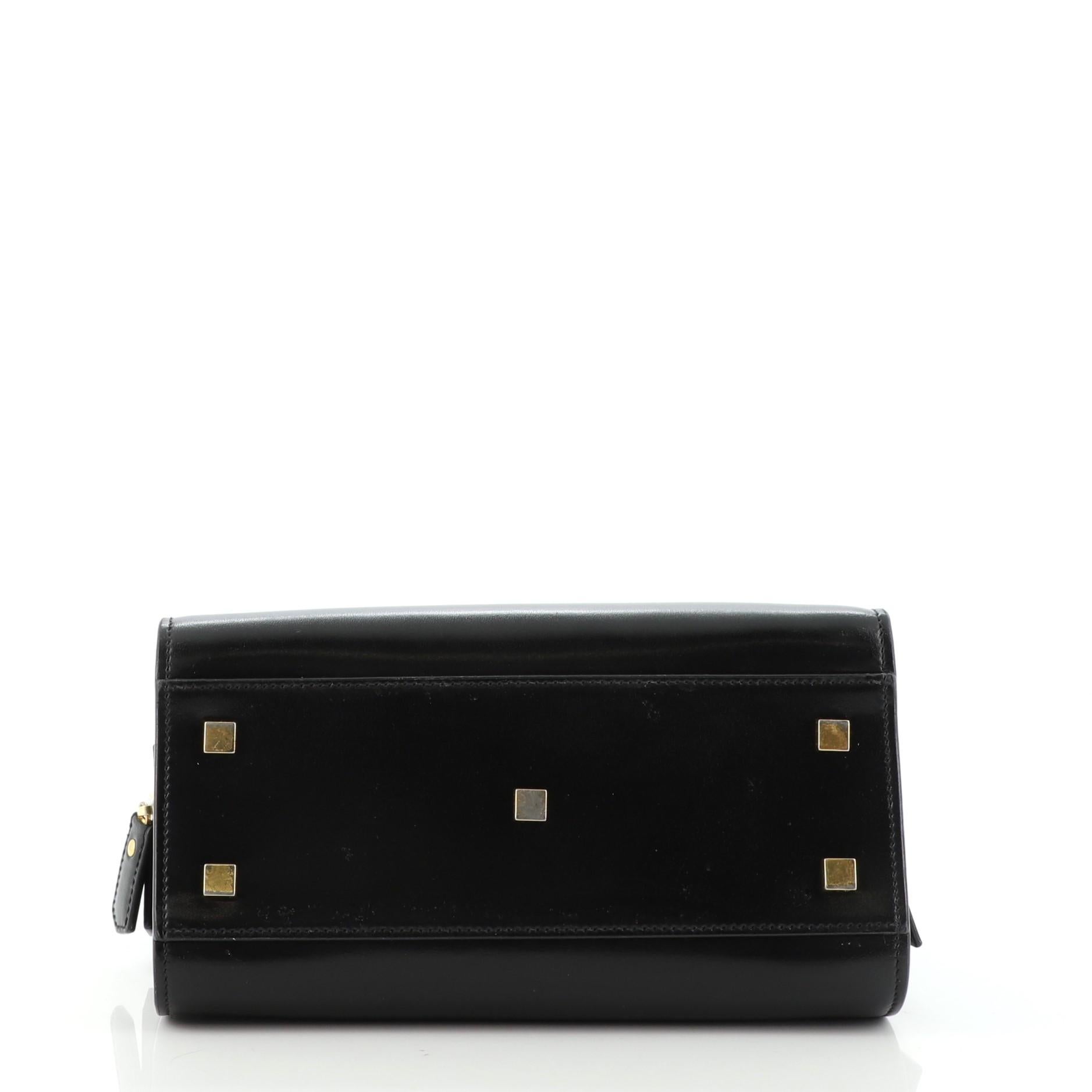 saint laurent uptown leather-trimmed raffia pouch