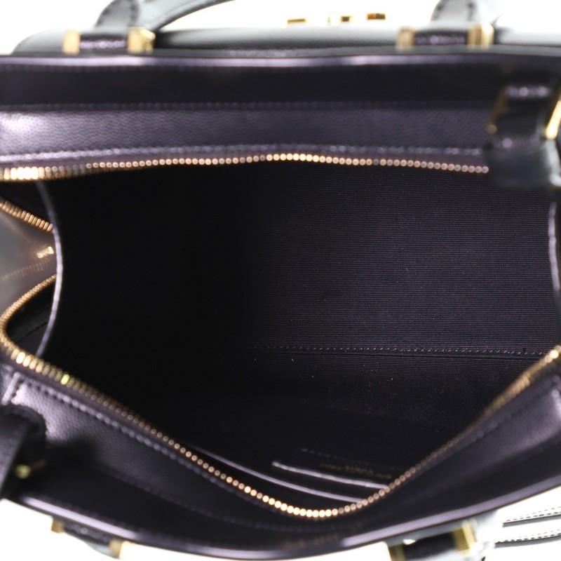 Black Saint Laurent Uptown Tote Leather Small
