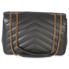 Saint Laurent Urban Grey Calfskin Large Urban Chic Loulou