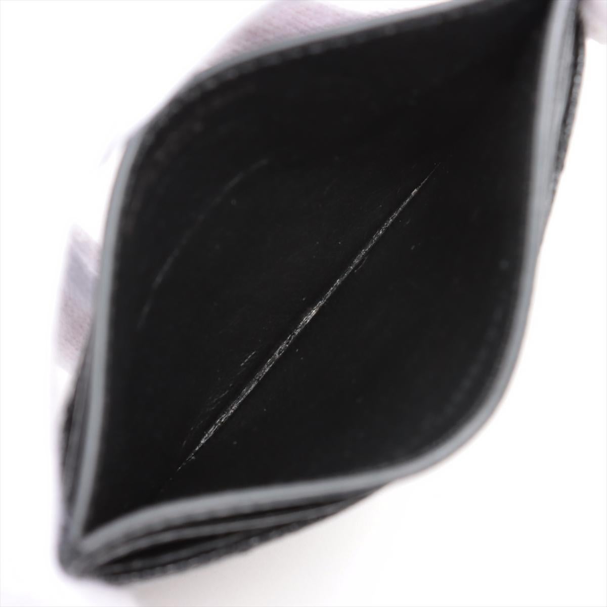 Women's Saint Laurent V Stitch Leather Card Case Black For Sale