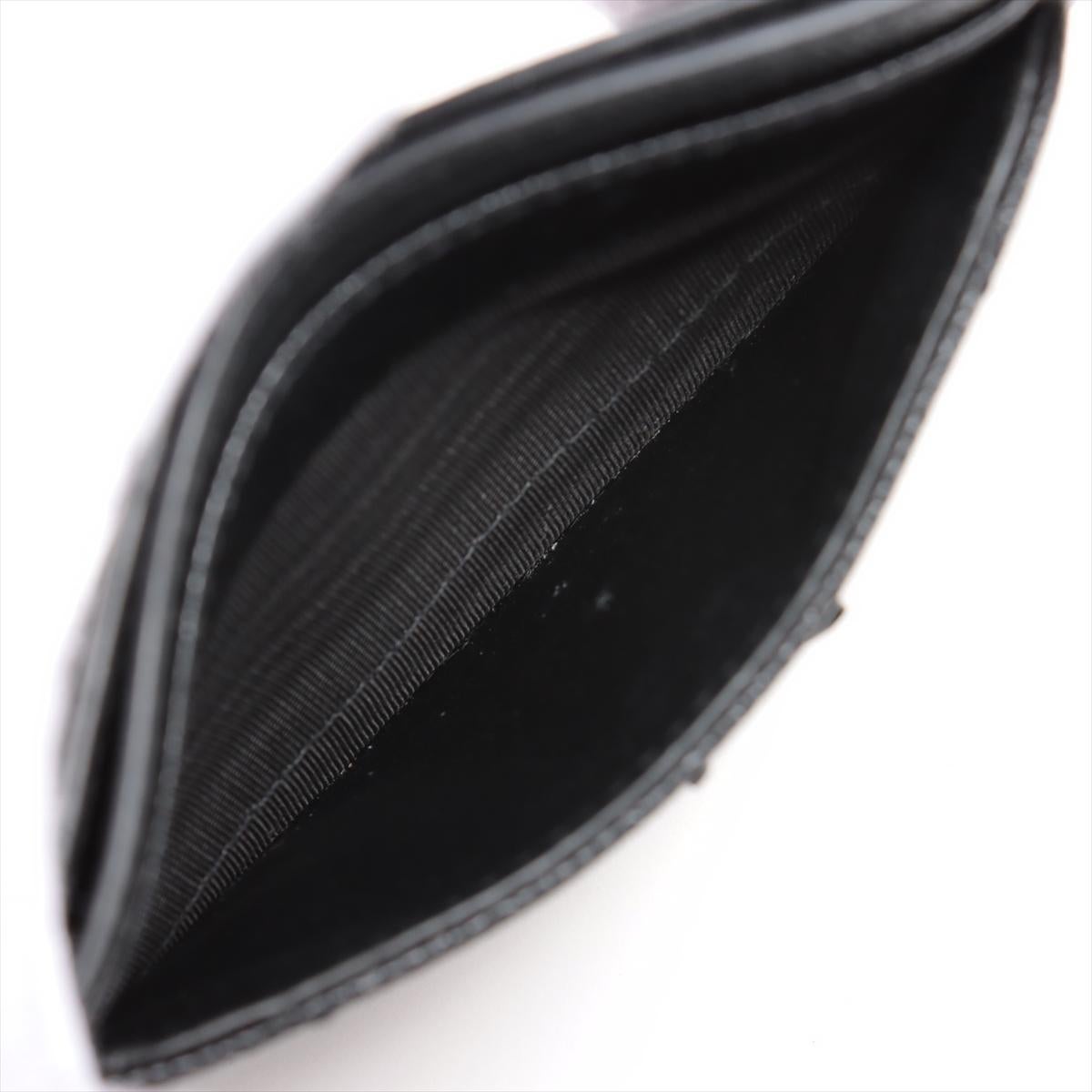 Saint Laurent V Stitch Leather Card Case Black For Sale 2