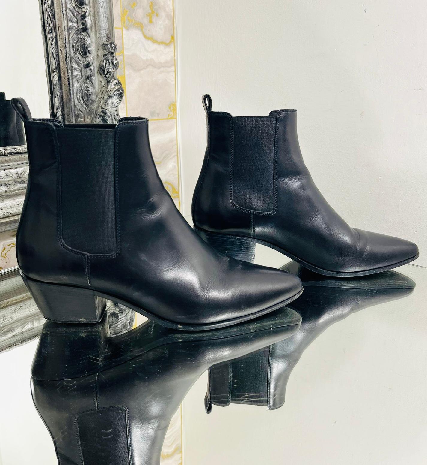 Women's Saint Laurent Vassili Leather Chelsea Ankle Boots