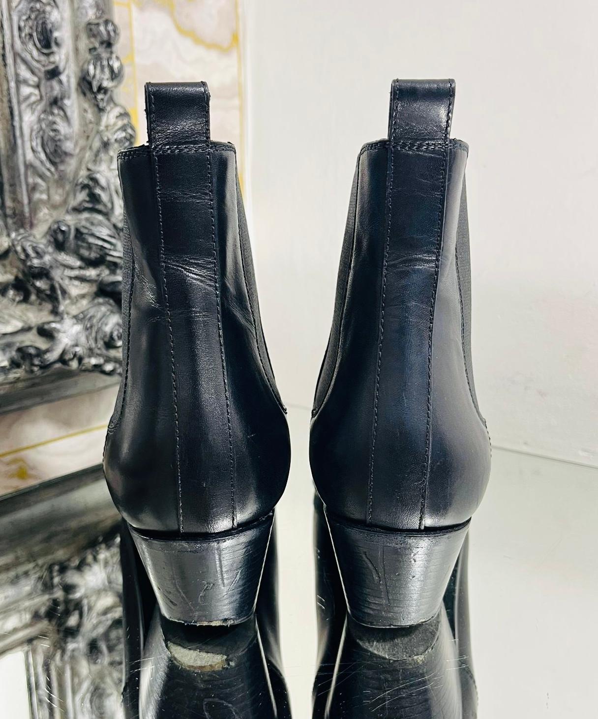 Saint Laurent Vassili Leather Chelsea Ankle Boots 1