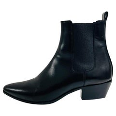 Saint Laurent Vassili Leather Chelsea Ankle Boots