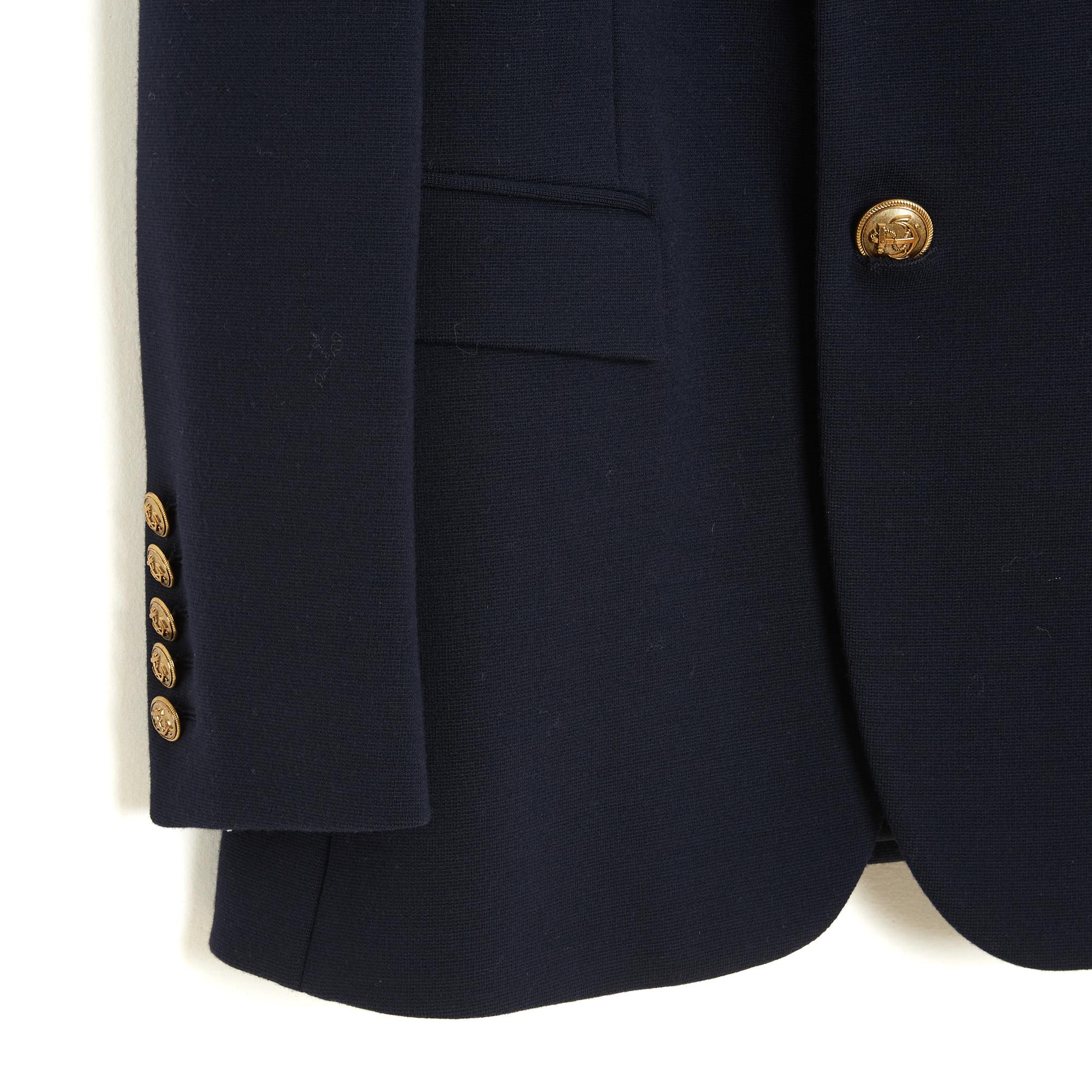Women's or Men's Saint Laurent Veste Blazer FR42 Slimane Navy Wool Jersey Jacket Blazer UK14 U10