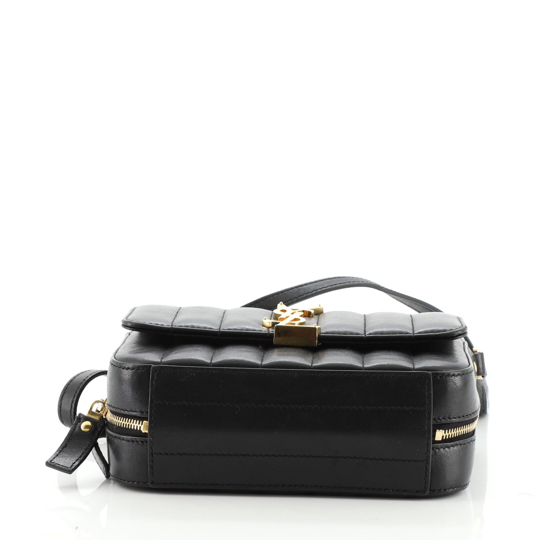 Vicky camera bag in quilted lambskin top