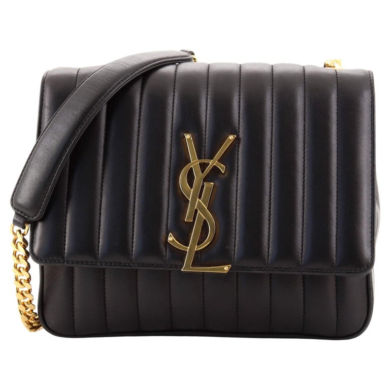 Saint Laurent Vicky Crossbody Bag Vertical Quilted Leather Large at 1stDibs