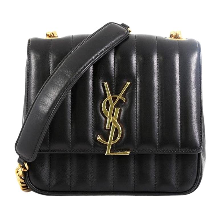 Saint Laurent Vicky Crossbody Bag Vertical Quilted Leather Medium at 1stDibs