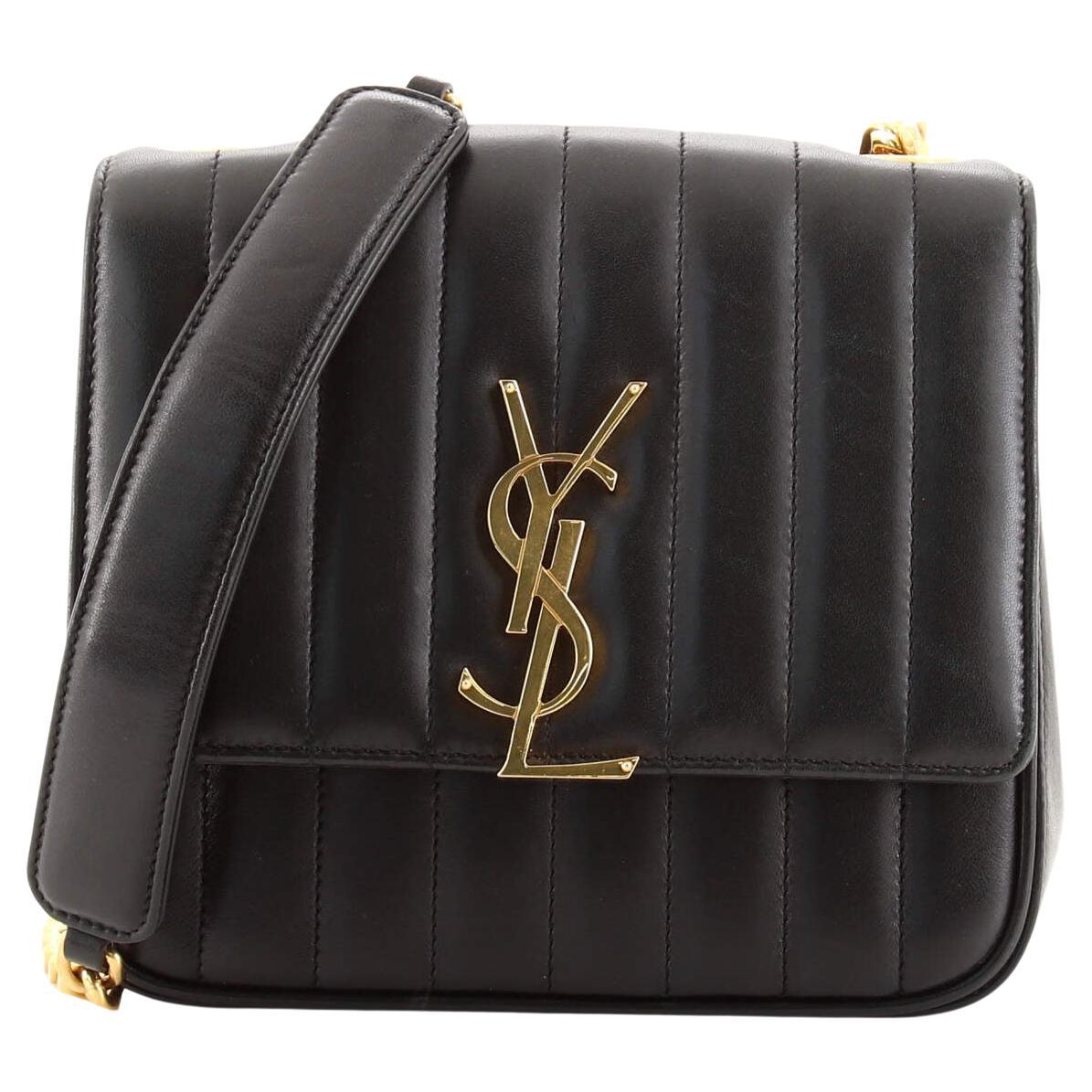 Saint Laurent Vicky Crossbody Bag Vertical Quilted Leather Medium at