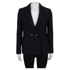 Saint Laurent Vintage Black Double-Breasted Jacket, FR 42