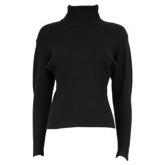 Saint Laurent Vintage Black Rib Knit Jumper Size S