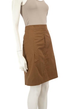 Saint Laurent Vintage Brown Knielanger Rock Größe XXL