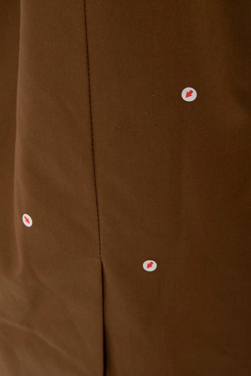 Saint Laurent Vintage Brown Knee Length Skirt Size XXL For Sale 4