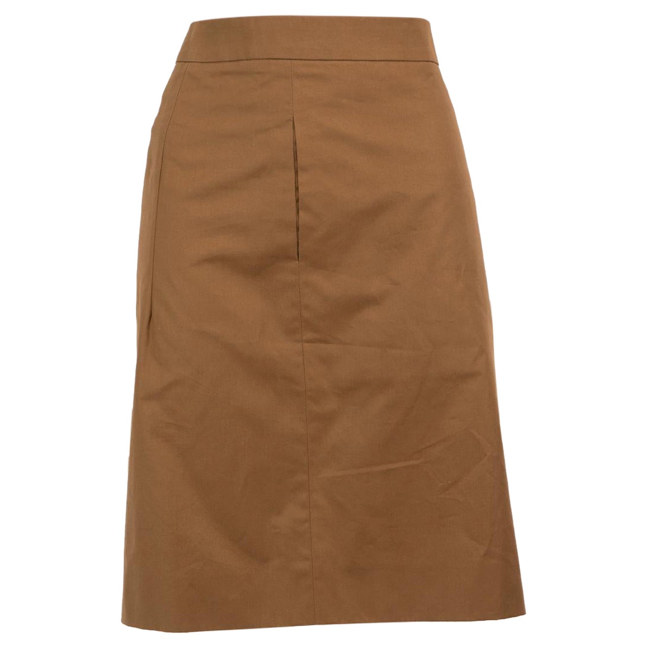 Saint Laurent Vintage Brown Knielanger Rock Größe XXL im Angebot