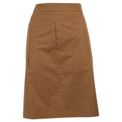 Saint Laurent Vintage Gonna marrone al ginocchio taglia XXL
