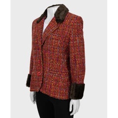 Saint Laurent Vintage Veste en tweed multicolore - 42/ XL