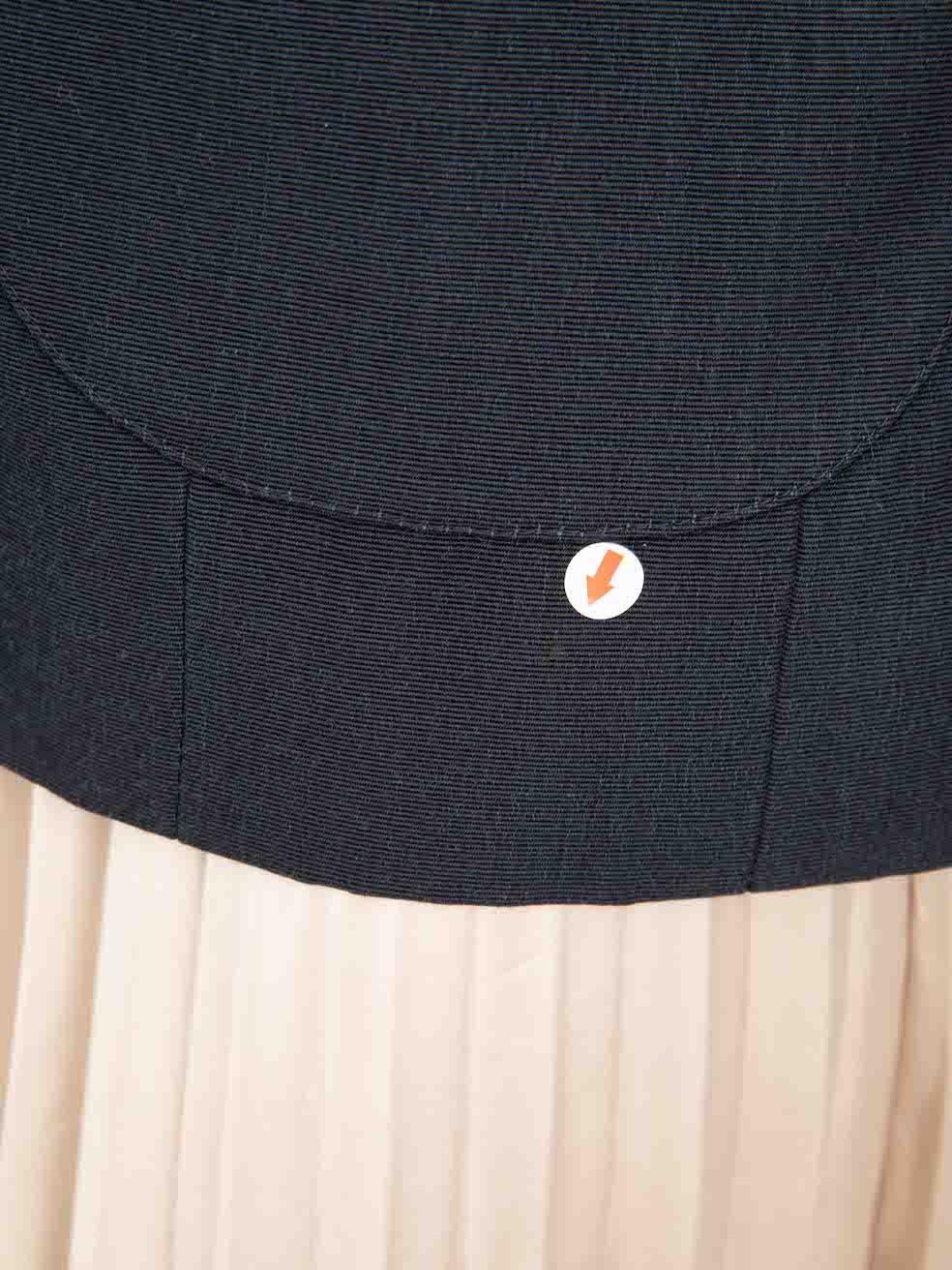 Saint Laurent Vintage Navy Embellished Button Jacket Size XXL For Sale 2