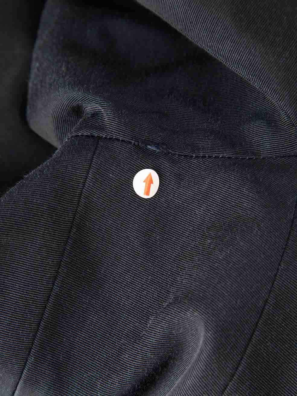 Saint Laurent Vintage Navy Embellished Button Jacket Size XXL For Sale 3