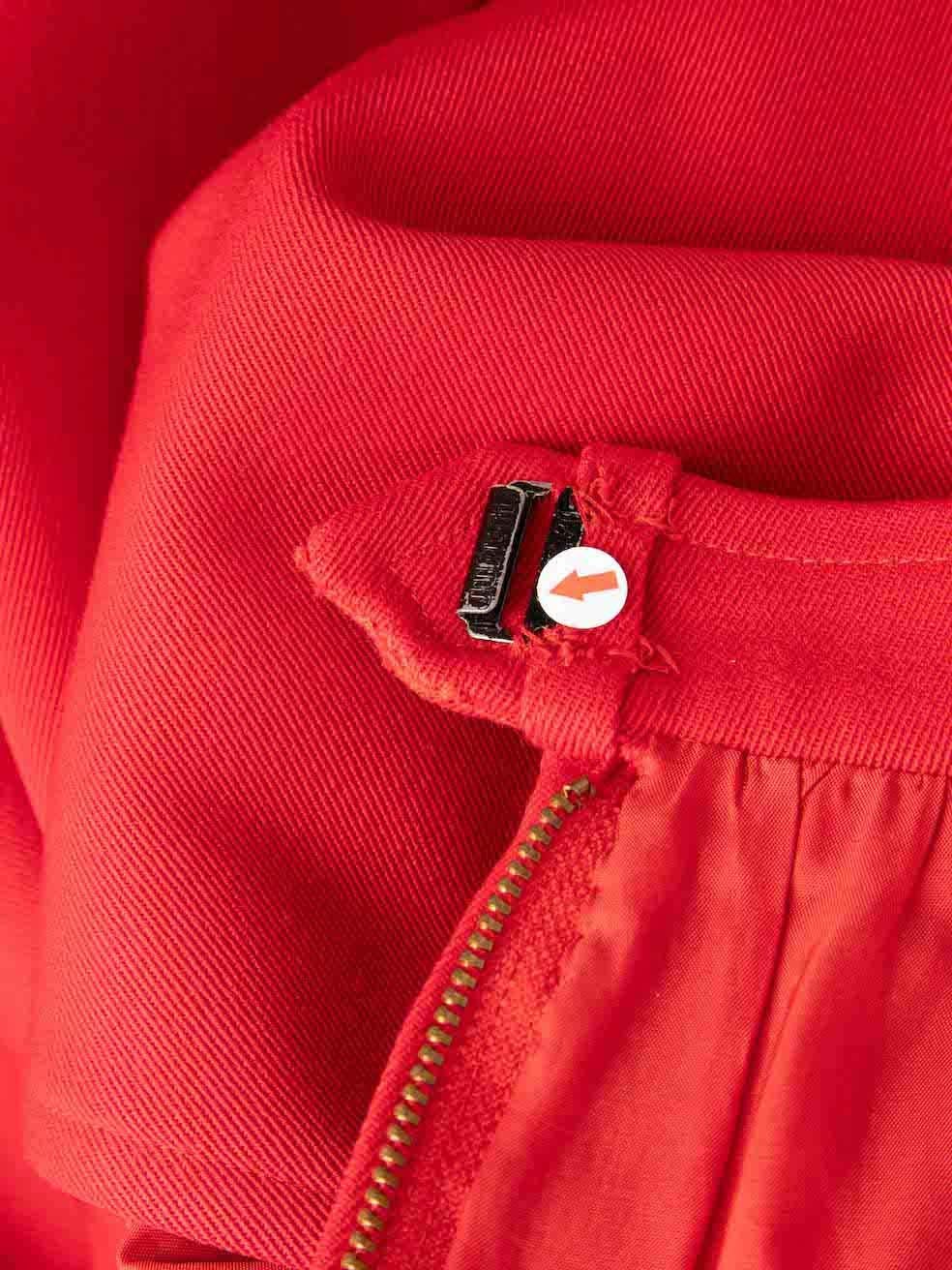Women's Saint Laurent Vintage Red Knee Length Pencil Skirt Size S For Sale