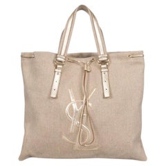 Saint Laurent Vintage Shopper Signature Logo Bag