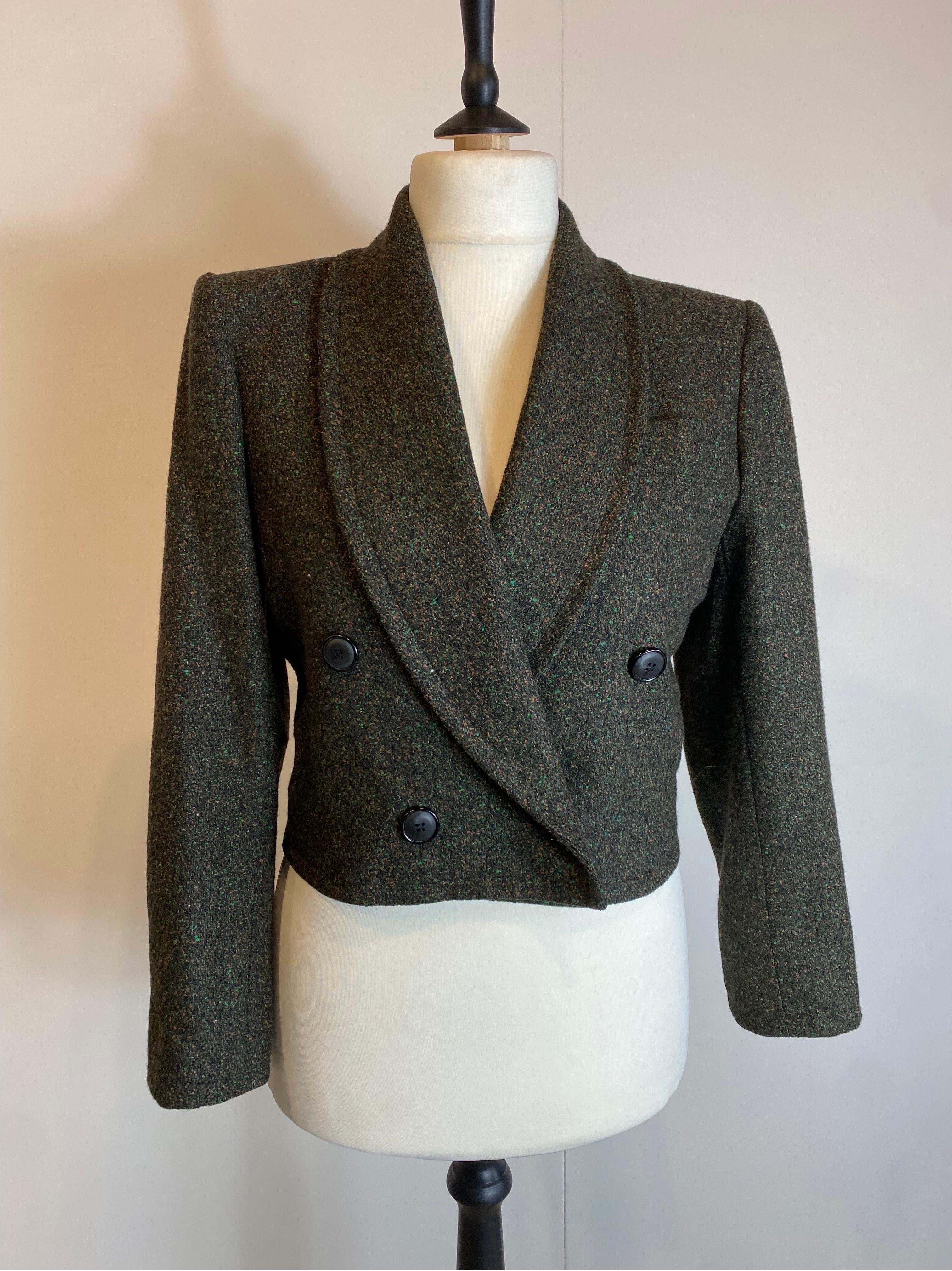 Women's or Men's Saint Laurent vintage wool Jacket and Pants Suit For Sale