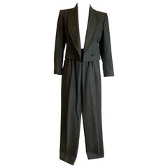 Traje de chaqueta y pantalón Saint Laurent vintage de lana