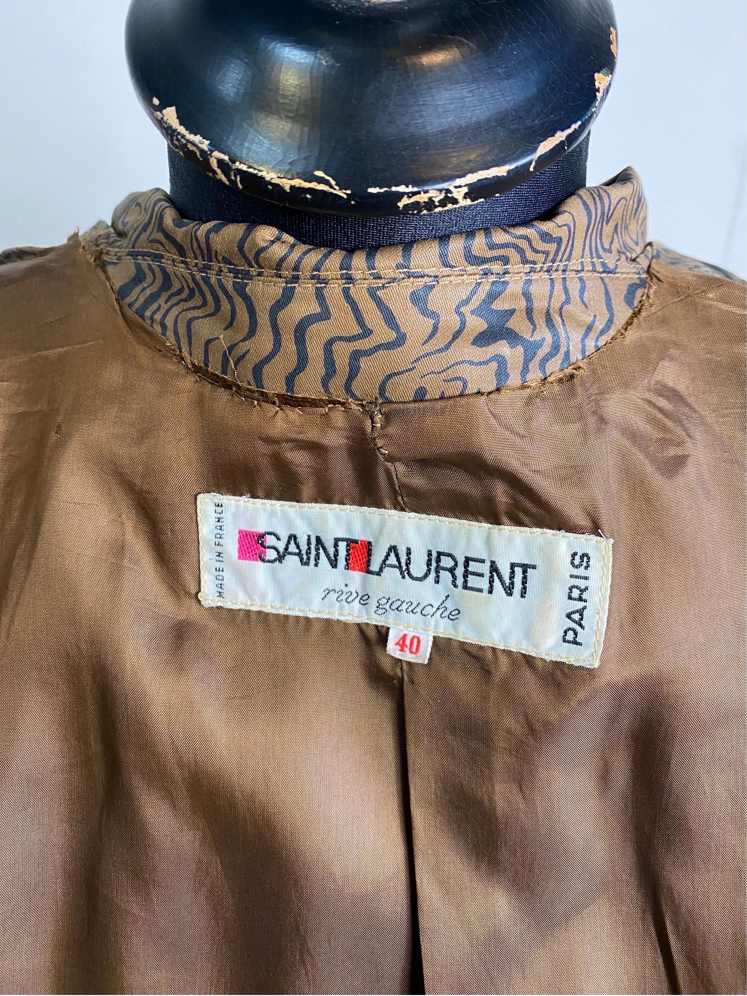 Saint Laurent vintage Zebra trench Coat For Sale 5