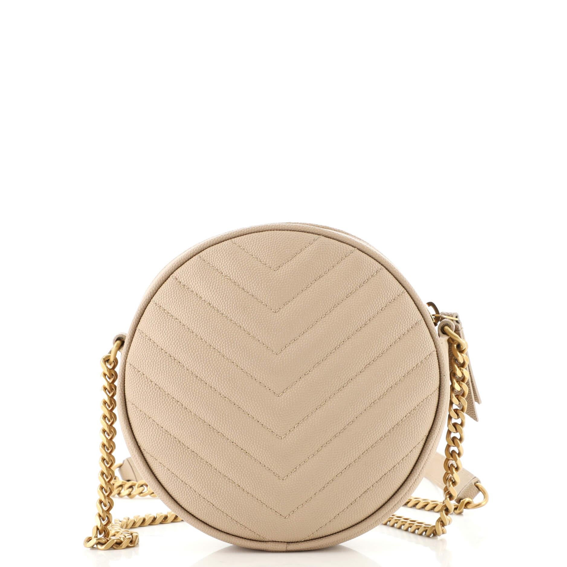 ysl vinyle round camera bag