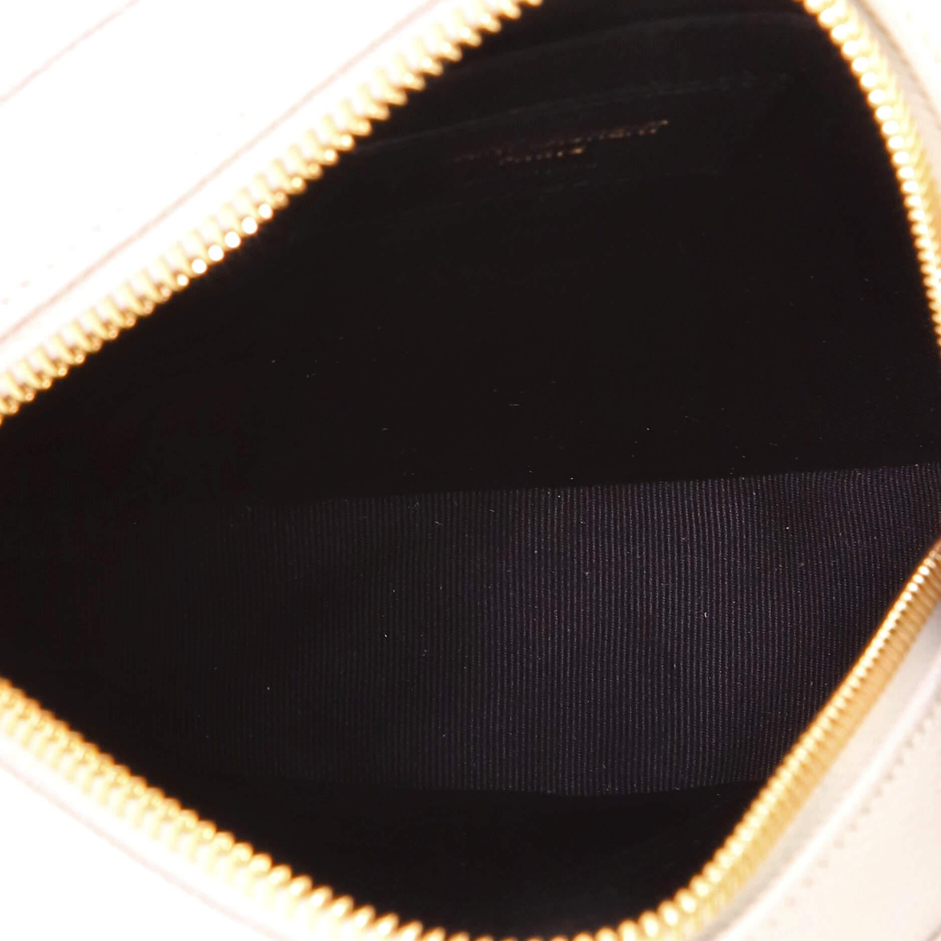 Saint Laurent Vinyle Round Camera Bag Matelasse Chevron Leather 2
